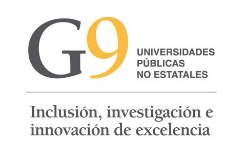 Logo del G9, un grupo de universidades públicas no estatales en Chile que promueve la inclusión y la innovación.