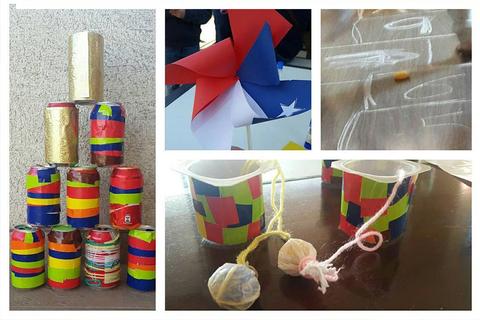 Imagen que muestra diversos objetos artesanales hechos con materiales reciclados.