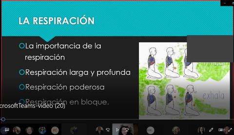 La imagen presenta información sobre la respiración, incluyendo su importancia y diferentes tipos de respiración.