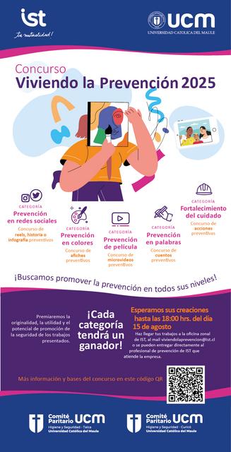 Este es un aviso del concurso 'Viviendo la Prevención 2025', enfocado en fomentar la prevención en diversas áreas.