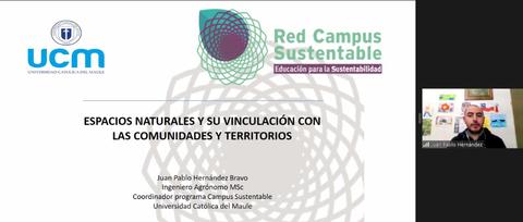 Presentación sobre la conexión entre espacios naturales y comunidades.