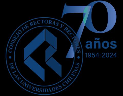 Logotipo del Consejo de Rectores y Rectores de las Universidades Chilenas conmemorando 70 años de existencia.