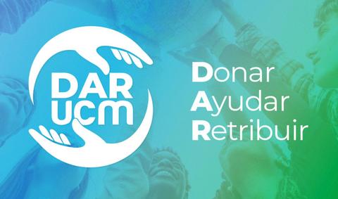 Logo de una iniciativa de ayuda comunitaria con un enfoque en donar, ayudar y retribuir.