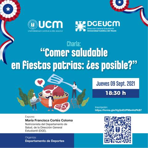 Presentación sobre alimentación saludable durante las fiestas patrias.