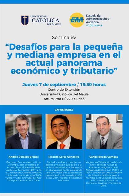El seminario se centra en los desafíos que enfrentan las pequeñas y medianas empresas en el contexto económico y tributario actual.