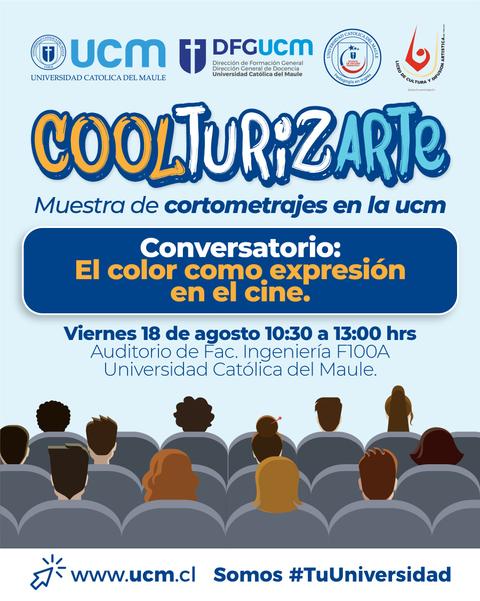 Cartel promocional de una muestra de cortometrajes en la UCM.