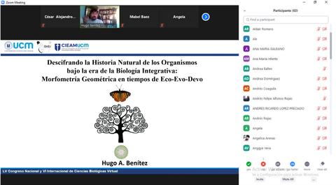 Una presentación en línea sobre la historia natural de los organismos con un enfoque en morfometría geométrica.