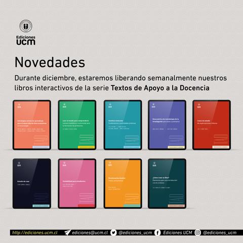 Un anuncio de novedades sobre la liberación de libros interactivos de la serie Textos de Apoyo a la Docencia.