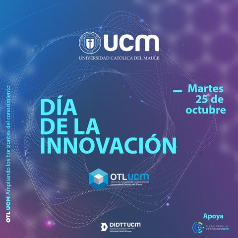 La imagen hace referencia al Día de la Innovación en la Universidad Católica del Maule, programado para el 25 de octubre.