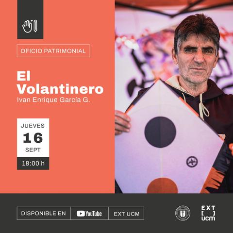 Imagen promocional de un evento relacionado con el oficio patrimonial que destaca a Ivan Enrique García G.