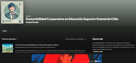 Podcast sobre sostenibilidad en la educación superior de Chile.