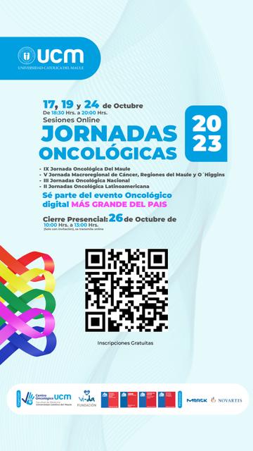 Cartel informativo sobre las jornadas oncológicas organizadas por la UCM.