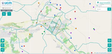 Mapa interactivo con puntos de interés en la comuna de UCM.