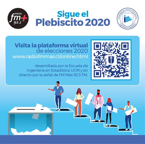 Imagen promocional que invita a participar en un plebiscito virtual de elecciones.