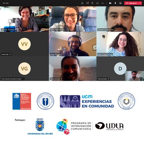 Una video llamada con varias personas participando en un encuentro virtual.