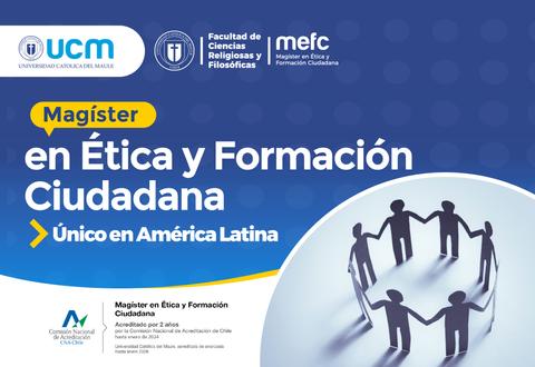 Anuncio de un magíster en Ética y Formación Ciudadana, único en América Latina.