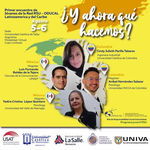 Encuentro virtual de jóvenes de la Red RSU - ODUCAL en Latinoamérica y el Caribe.