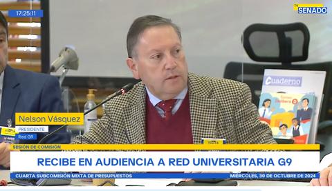 Un presidente de comisión participa en una audiencia sobre la red universitaria G9.