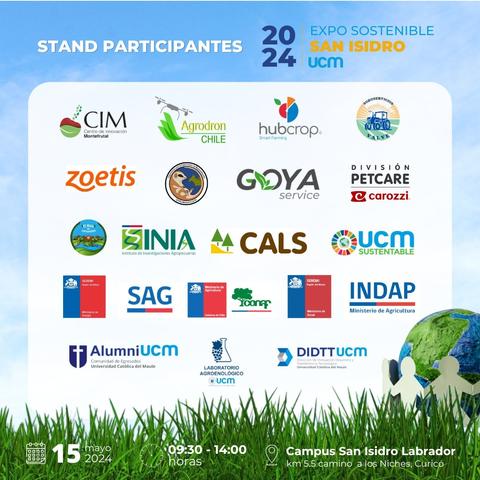 Imagen del evento Expo Sostenible San Isidro 2024 con logos de diferentes participantes.