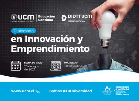 El diplomado en Innovación y Emprendimiento se ofrece de manera 100% online, comenzando el 20 de agosto de 2021.