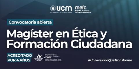 Convocatoria abierta para el Magíster en Ética y Formación Ciudadana en Chile.