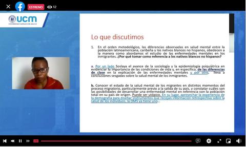 Una presentación sobre la salud mental de inmigrantes y las diferencias observadas en su contexto sociocultural.