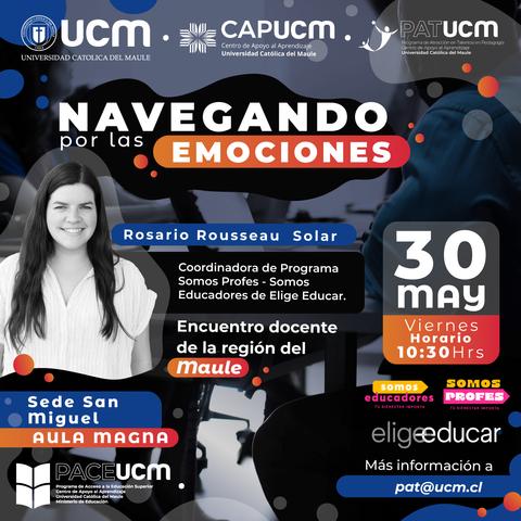 Actividad educativa en San Miguel para docentes de la región del Maule.