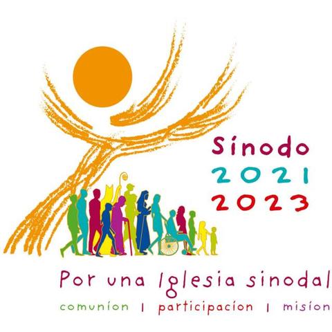 Imagen representativa del Sínodo 2021-2023 con figuras humanas en colores variados que simbolizan la sinodalidad y la participación en la Iglesia.