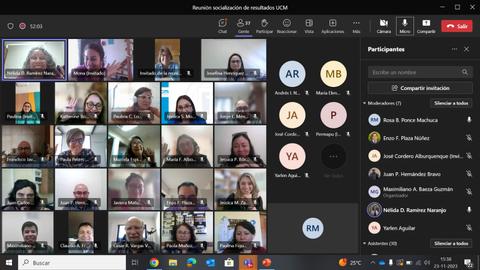 Una reunión virtual con varios participantes en una videoconferencia.