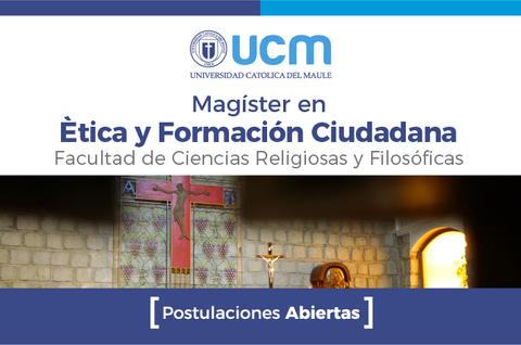 Anuncio sobre el Magíster en Ética y Formación Ciudadana de la Universidad Católica del Maule.