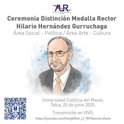 Ceremonia de entrega de la Medalla Rector Hilario Hernández Gurruchaga en Talca.