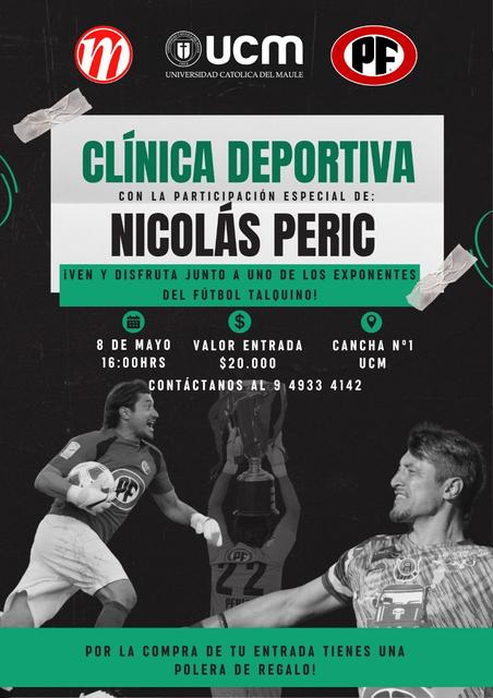 Evento deportivo en el que participa el famoso portero Nicolás Peric.